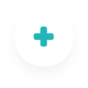 A white circle with a blue cross in it.